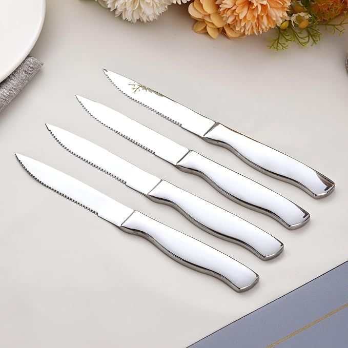 Serrated Steak Knife, Heavy Duty Kitchen Steak Knives, High End Steak Knives - Image 6