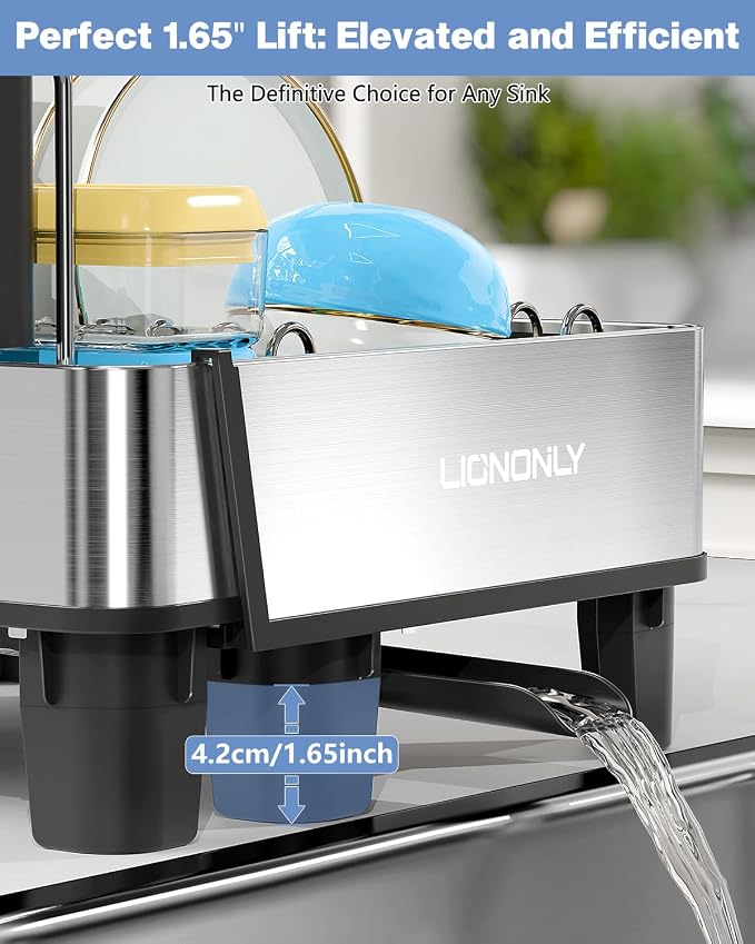 Dish Drying Rack, 304 Stainless Steel Exendable Dish Rack - Image 6