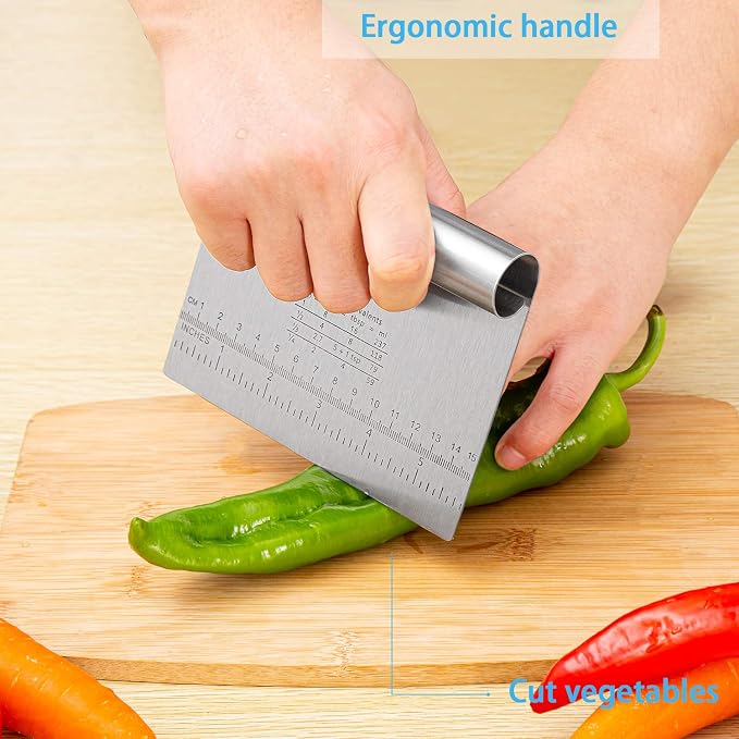 Pro Dough Pastry Scraper/Cutter/Chopper Stainless Steel Mirror Polished - Image 7