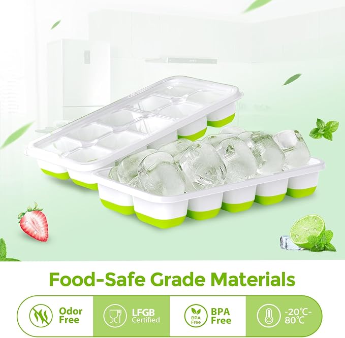 DOQAUS Ice Cube Tray with Lids - Image 2