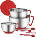 Rorence Stainless Steel Mixing Bowls: Metal Mixing Bowl Set by Rorence