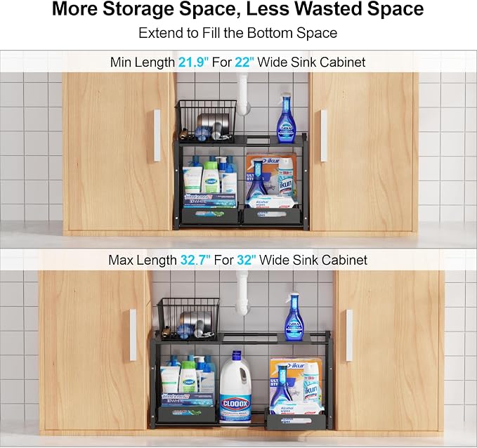 iSPECLE Extendable Under Sink Organizer - Image 5