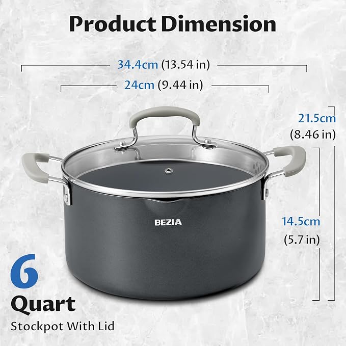 6 Quart Nonstick Stock Pot - Image 6