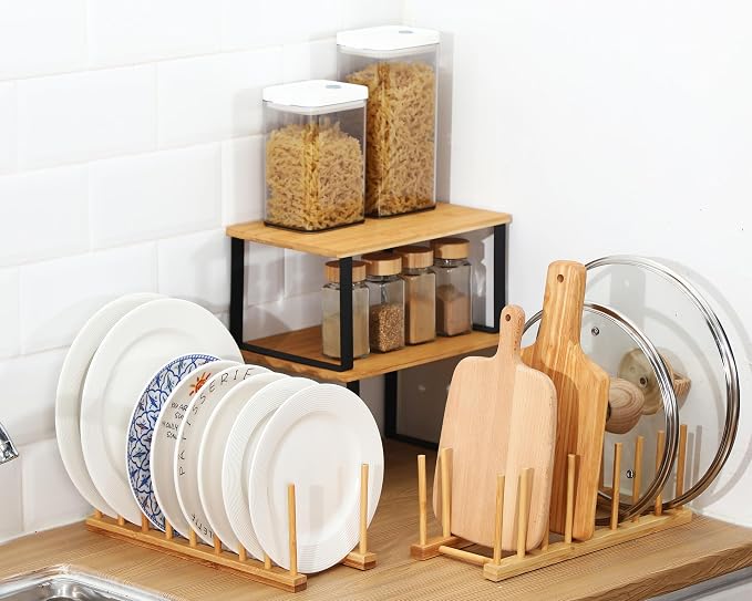 Marsui 4 Pcs Kitchen Organizer Accessories Set Cabinet Organizer Shelf and - Image 5