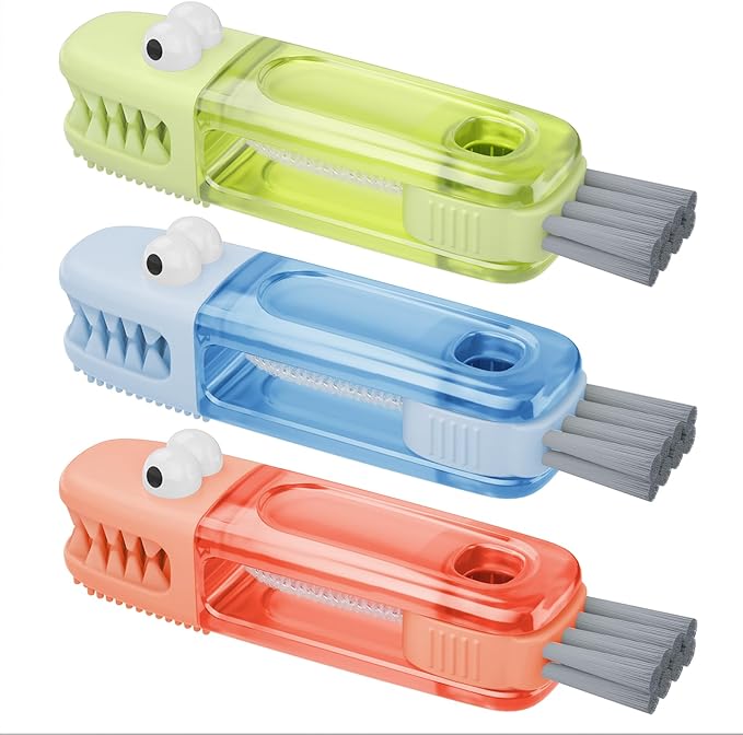 3 in 1 Cup Lid Gap Cleaning Brush Set, Silicone Cup Lid Gap Cleaner, Home by Nodirz