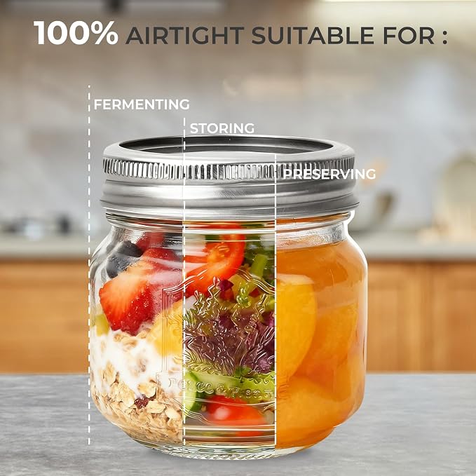 Eathtek 8 oz Glass Mason Jars - Image 3