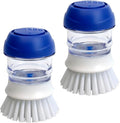 CELOX 2 Pack Dish Brush with Soap Dispenser by CELOX