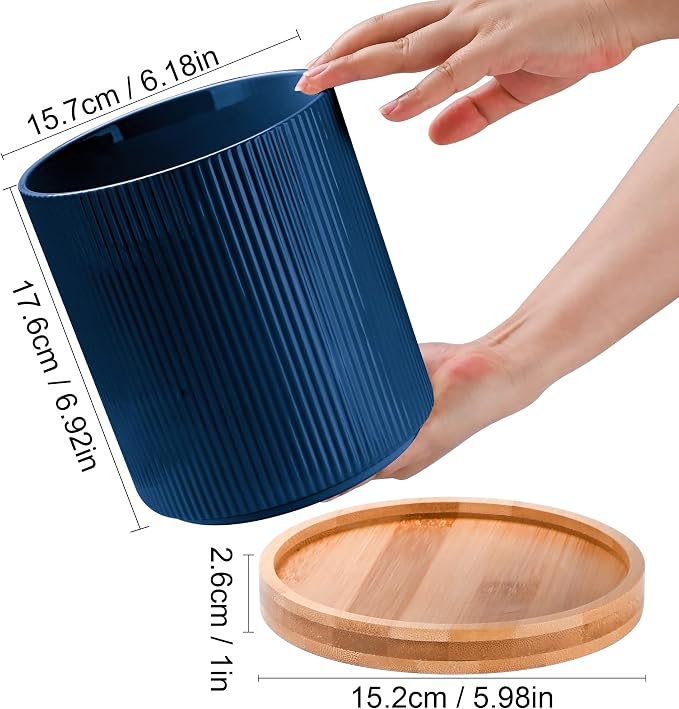 QUELIEN Utensil Holder, 360° Rotating Ceramic Kitchen Utensil Holder - Image 5
