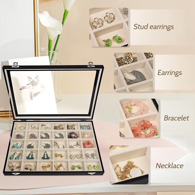 Stratalife Earring Organizer Jewelry Holder Organizer Drawer Earring Storage - Image 4