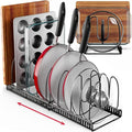 Better Things Home 7.5” Wide 12-Slot Adjustable Large Pan and Pot Lid Organizer by BetterThingsHome