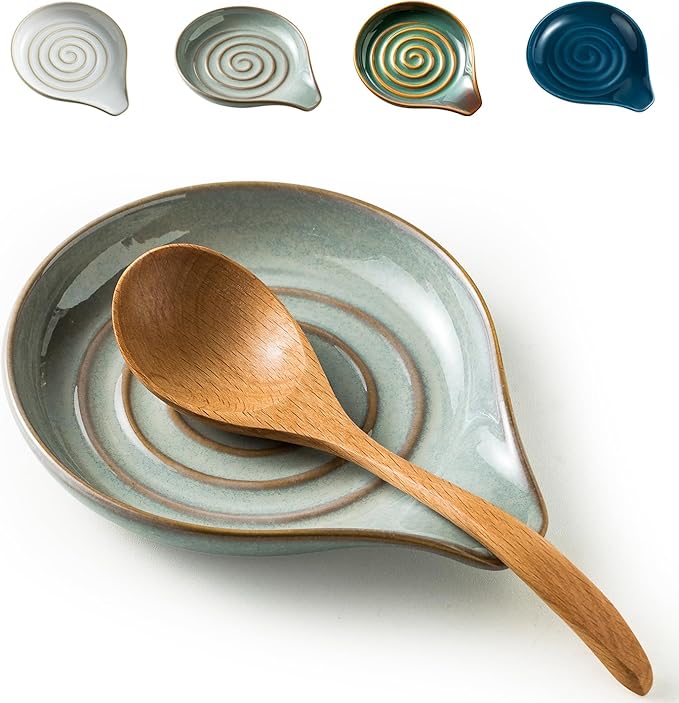 LAUCHUH Spoon Rest, Heat-Resistant Spatula Rest by LAUCHUH