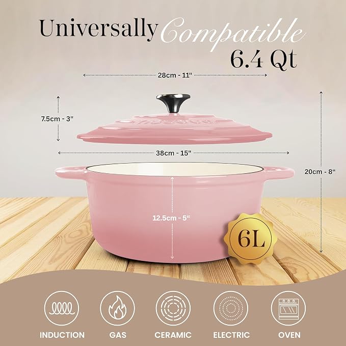 Nuovva Enamelled Cast Iron Dutch Oven Pot - Image 2