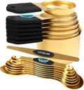 16-Piece Stainless Steel Measuring Cups and Spoons Set, Strong Magnetic Nesting by FONYA