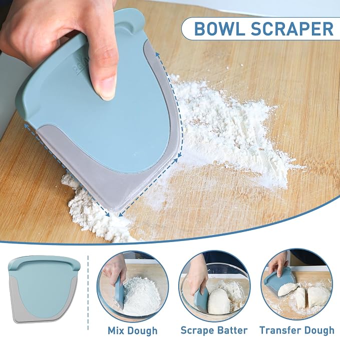 2 IN 1 Upgrade Bench Scraper, Dough Scraper - Image 4
