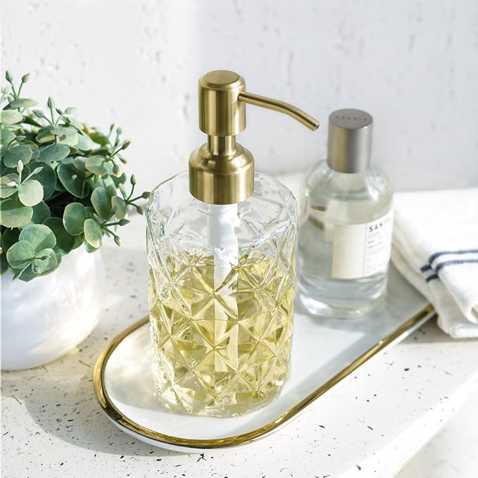 JASAI Diamond Design Glass Soap Dispenser - Image 5