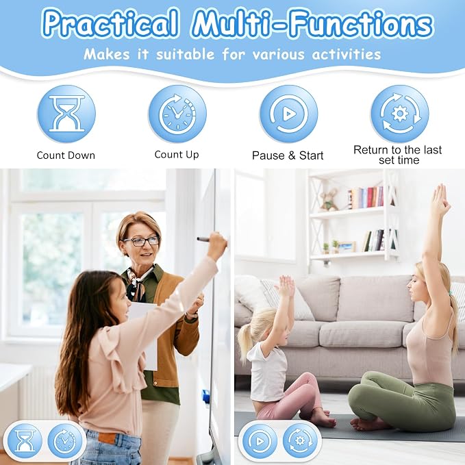Visual Timer for Kids, 99 Minute Digital Cute Kids Visual Timer Classroom Timer - Image 6