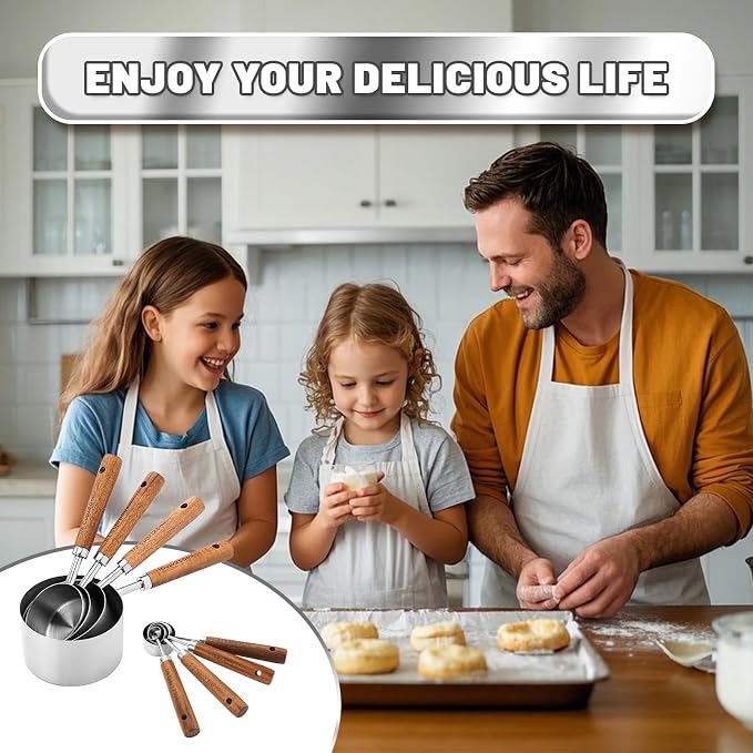 Measuring Cups and Spoons Set, Premium Stainless Steel Measuring Cups and - Image 7