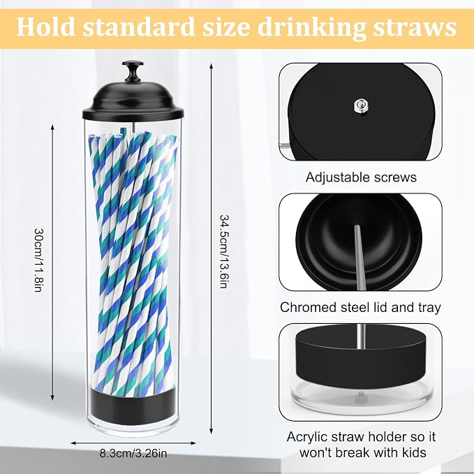 13.5 inch Straw Holder for Standard & Long Bended Size Drinking Straws - Image 3