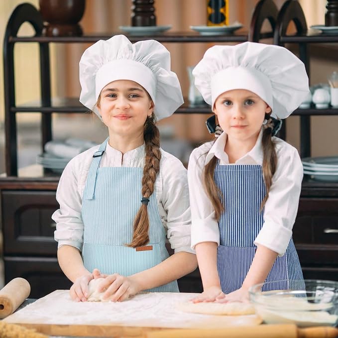 2 Pack Stripes Kids Apron, Kids Cooking Aprons - Image 7