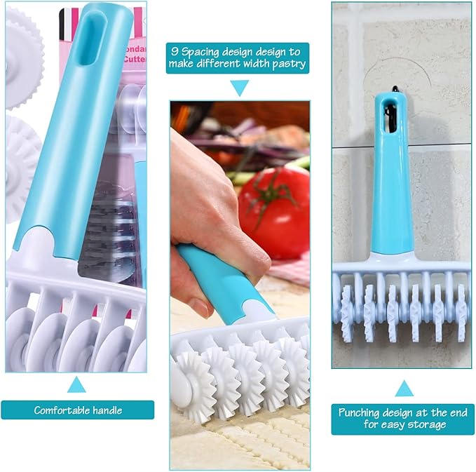 Pastry Dough Lattice Cutter Wheel Roller Fondant Ribbon Cutter - Image 6