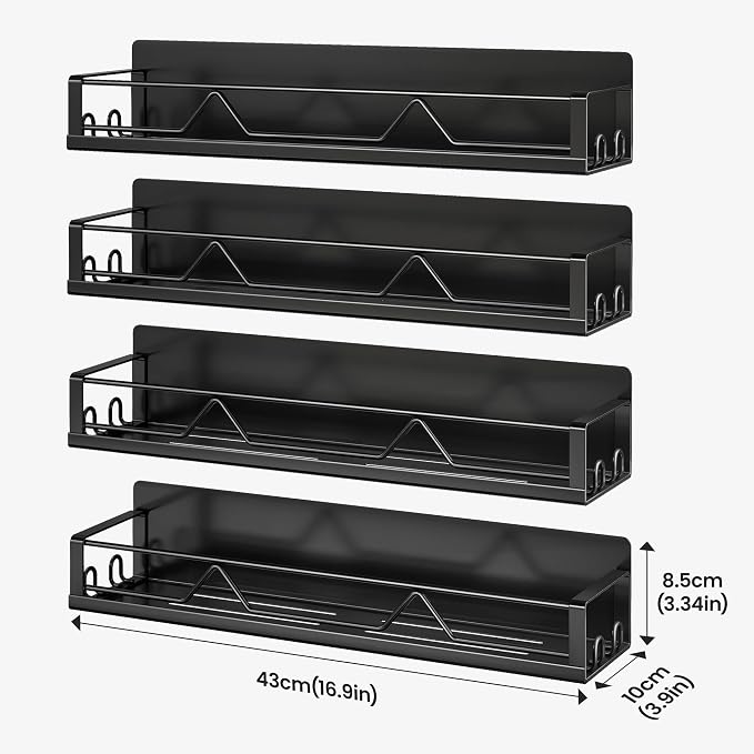 Mystozer 16.9 Inch Wide Large Capacity Magnetic Spice Rack - Image 7
