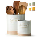 YHOSSEUN Utensil Holder Set of 2, Ceramic Utensil Holder by YHOSSEUN