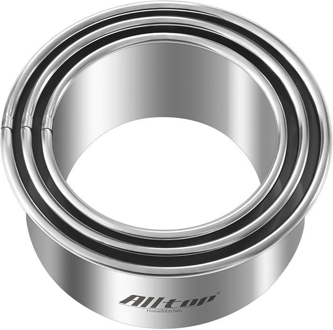 ALLTOP Circle Biscuit Cutter Set –Stainless Steel Baking Supplies by ALLTOP