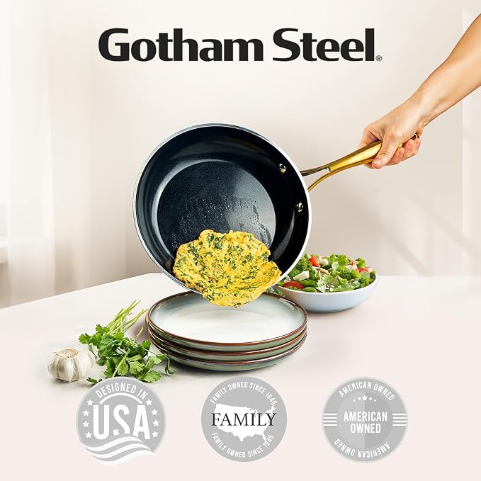 Gotham Steel 15 Pc Ceramic Cookware Set Nonstick, Ceramic Pots and Pans Set Non - Image 7