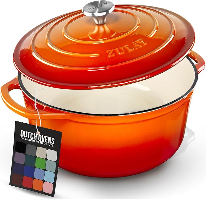 Zulay Kitchen 5 Quart Enameled Cast Iron Dutch Oven Pot by ZulayKitchen