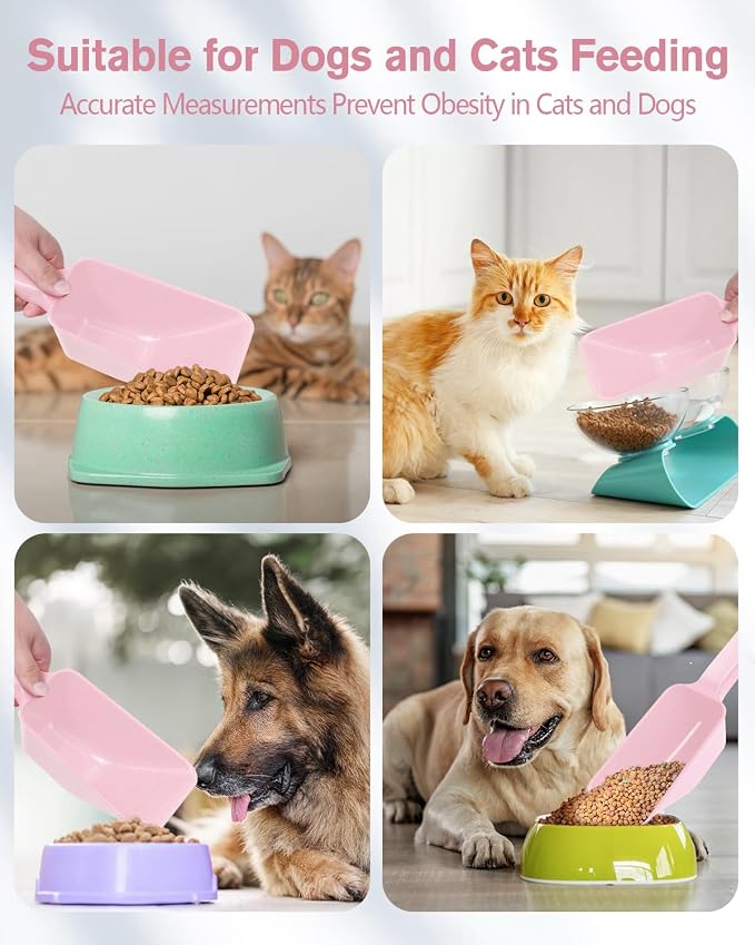 2 Cup Dog Food Scoop, Plastic Pet Food Scoop - Image 5