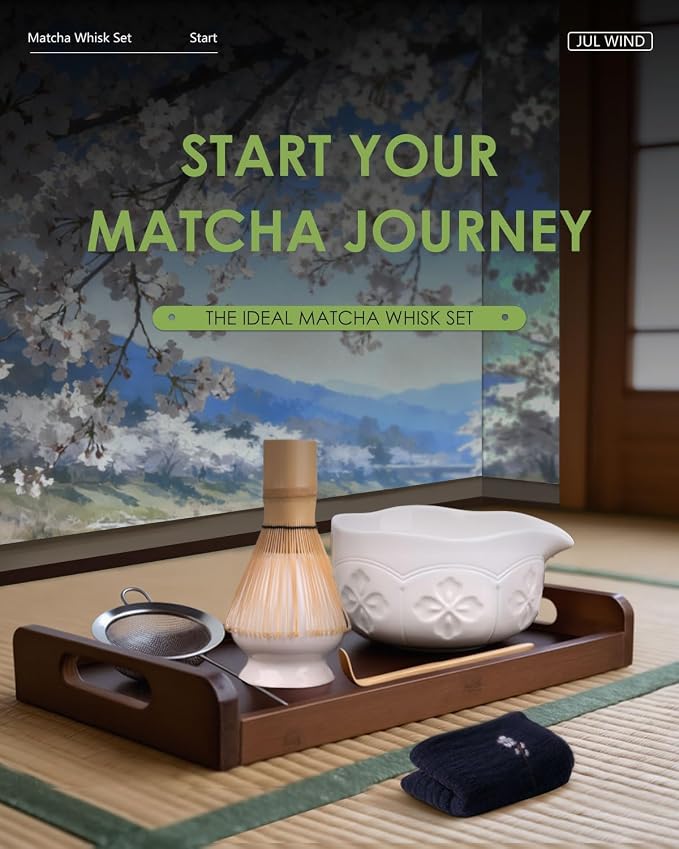 Matcha Whisk Set, Ceramic Matcha Bowl - Image 3