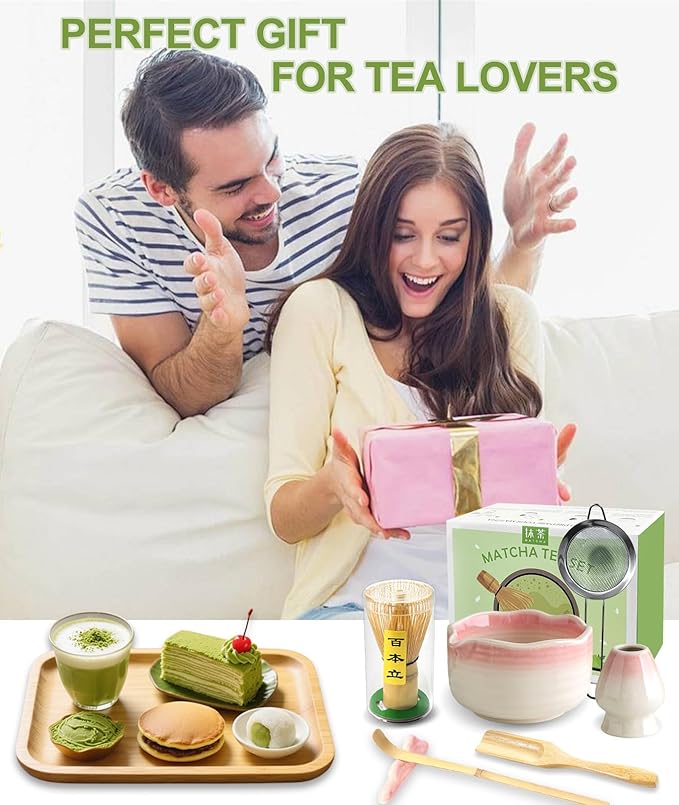 JBER Matcha Whisk Set, Ceramic Matcha Set Includes Bowl & Holder, Bamboo Whisk - Image 7