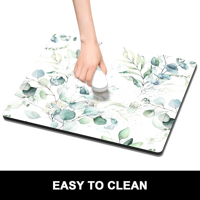 Rnivvi Dish Drying Mat for Kitchen Counter, 16 x 18" Cute Boho Theme Absorbent - Image 6
