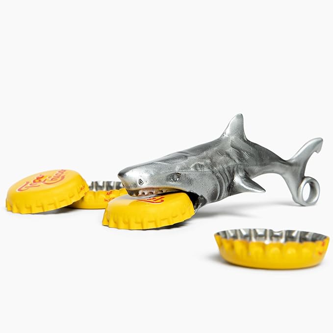 Shark Bottle Opener for Men – Funny Great White Shark Metal Beer Cap Tool – - Image 5