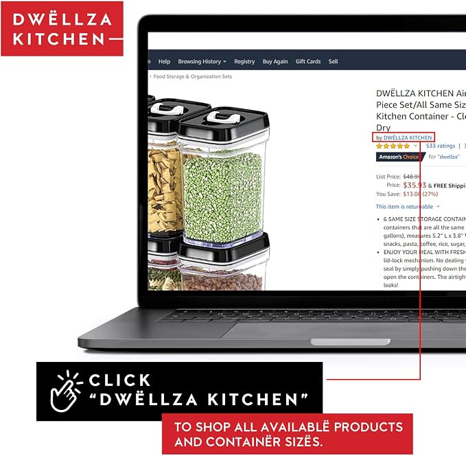 DWËLLZA KITCHEN Pasta Storage Containers - Image 5