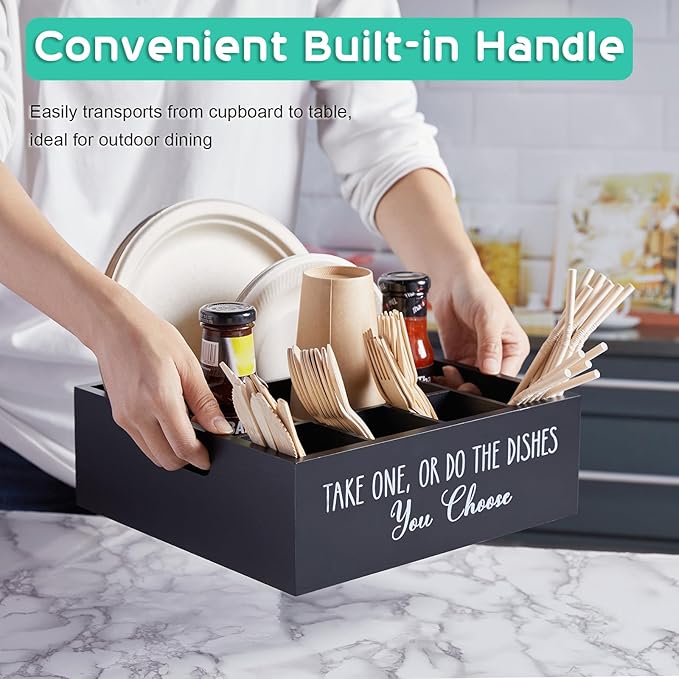 ALELION Paper Plate Dispenser for Countertop - Image 2