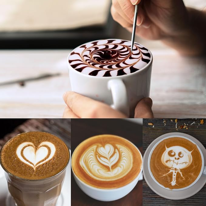 Milk Frothing Pitcher, 15oz Stainless Steel Milk Frother Cup Steaming Pitcher - Image 6