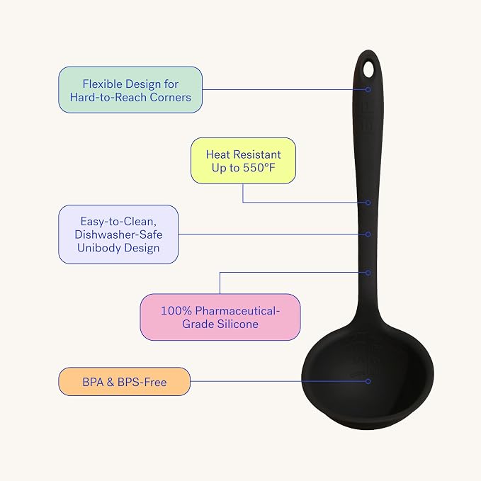 GIR: Get It Right Silicone Ladle Spoon –High Heat Resistant Kitchen Tool - Image 3