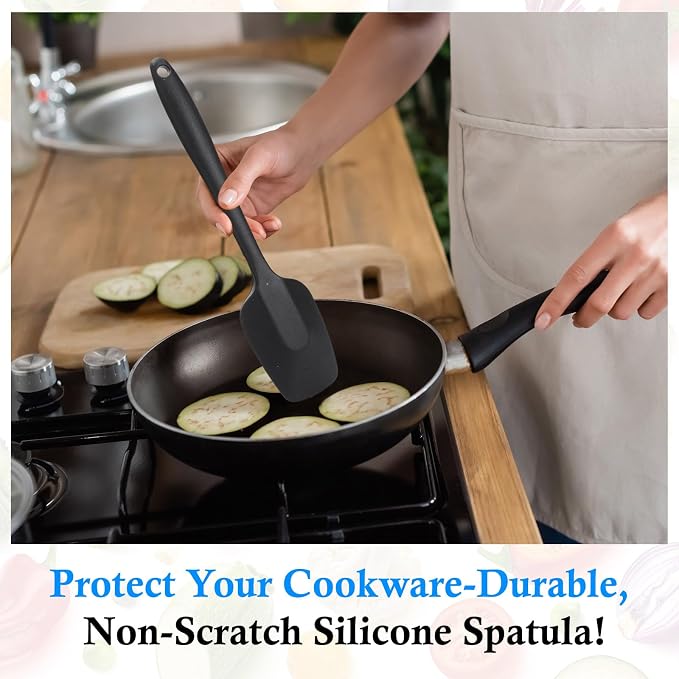 Shappy 4 Pieces Silicone Cooking Spoons 10.6 Inch Heat Resistant Kitchen Spoons - Image 6