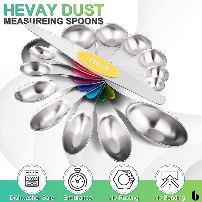 Urbanstrive Magnetic Measuring Spoons Set Stainless Steel, Dual Sided - Image 5