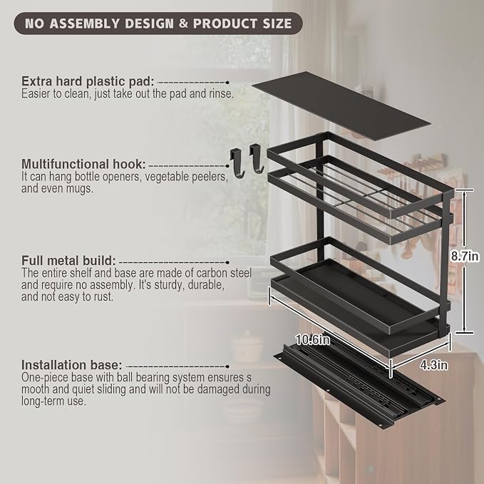 Magheo Pull Out Spice Rack Organizer - Image 6