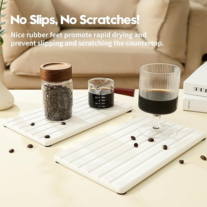 Razborci 2PCS Water Absorbing Stone Drying Tray Mat - Image 5