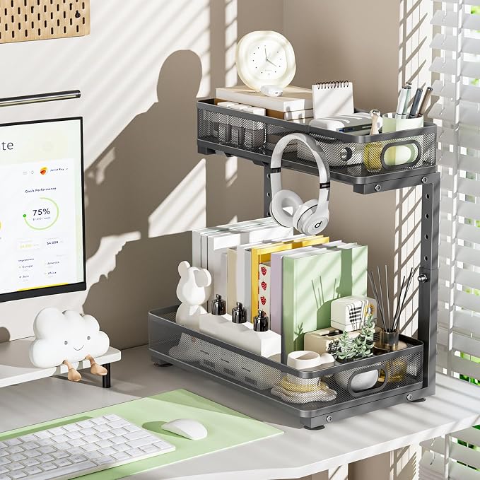 Under Sink Organizer, High Adjustable 2 Tier Under Sink Organizers and Storage - Image 9