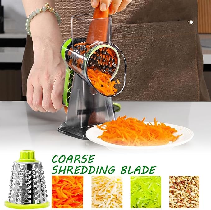 Dachenus Cheese Grater Rotary Cheese Grater, Versatile Cheese Shredder - Image 4