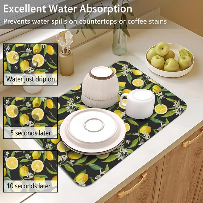 Dish Drying Mat for Kitchen Counter 2 Pack - Image 4