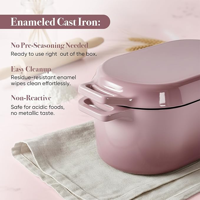 Dutch Oven for Bread Baking, 3.4 QT Bread Dutch Oven for Sourdough, Enamelled - Image 7