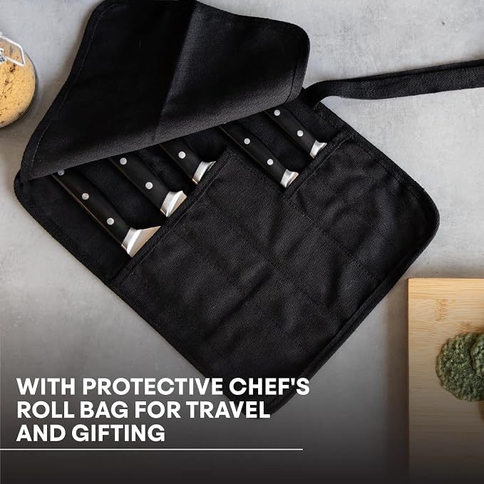 MasterChef Chef Knife Set with Bag, Knife Roll Set with 5 Professional Quality - Image 5