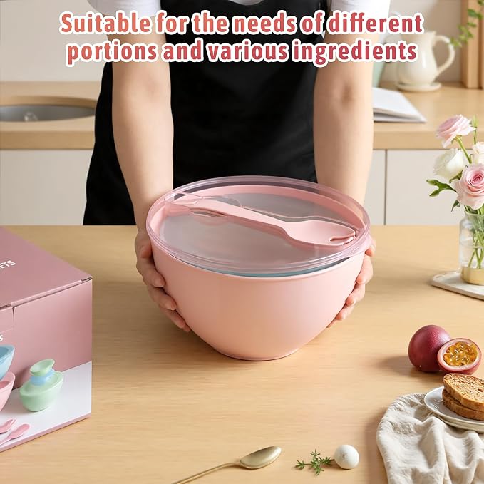 16 Piece Plastic Mixing Bowls - Image 6