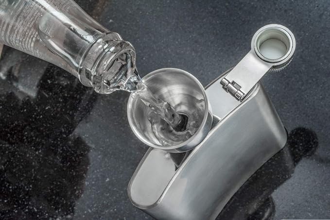 SE Stainless Steel Funnel for Flasks Bottles and Mini Bottles, Small Steel - Image 2