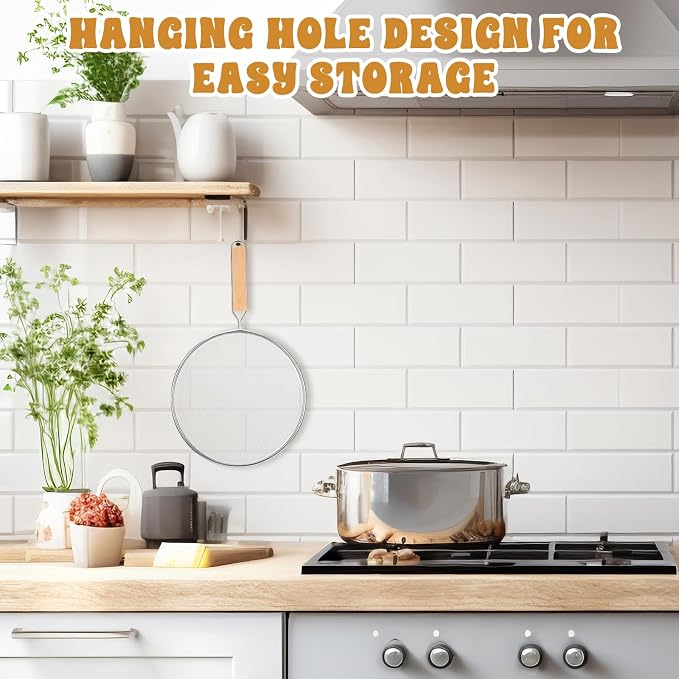 1PCS Splatter Screen for Frying Pan, 8Inch Stainless Steel Splatter Guard for - Image 7